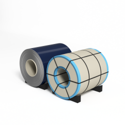 Рулон оцинкованный с полимерным покрытием полиэстер 0,45х1250мм RAL 5026 Перламутровый ночной синий