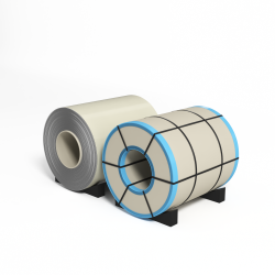 Рулон оцинкованный с полимерным покрытием полиэстер 0,8х1250мм RAL 1013 Жемчужно-белый