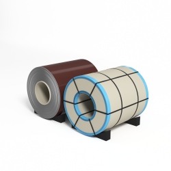 Рулон оцинкованный с полимерным покрытием полиэстер 0,8х1250мм RAL 8015 Каштаново-коричневый