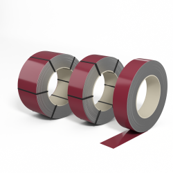 Лента оцинкованная с полимерным покрытием (штрипс) полиэстер 0,45мм RAL 4002 Красно-фиолетовый