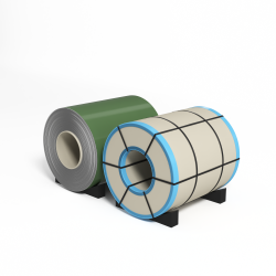 Рулон оцинкованный с полимерным покрытием полиэстер 1,0х1250мм RAL 6011 Резедово-зелёный