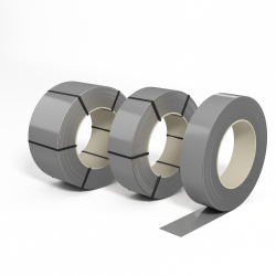 Лента оцинкованная с полимерным покрытием полиэстер (штрипс) 0,7мм RAL 9022 Перламутровый светло-серый