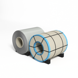 Рулон оцинкованный с полимерным покрытием полиэстер 0,55х1250мм RAL 9018 Папирусно-белый