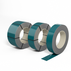 Лента оцинкованная с полимерным покрытием полиэстер (штрипс) 0,7мм RAL 5021 Водная синь