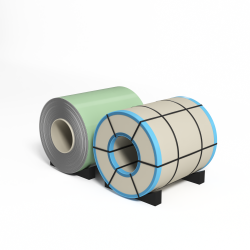 Рулон оцинкованный с полимерным покрытием полиэстер 0,65х1250мм RAL 6019 Бело-зелёный