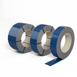 Лента оцинкованная с полимерным покрытием (штрипс) полиэстер 0,55мм RAL 5019 Капри синий