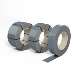 Лента оцинкованная с полимерным покрытием полиэстер (штрипс) 0,9мм RAL 7000 Серая белка