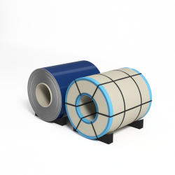 Рулон оцинкованный с полимерным покрытием полиэстер 0,7х1250мм RAL 5020 Океанская синь