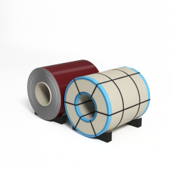 Рулон оцинкованный с полимерным покрытием полиэстер 0,6х1250мм RAL 3032 Перламутрово-рубиновый