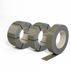 Лента оцинкованная с полимерным покрытием (штрипс) полиэстер 0,4мм RAL 7002 Оливково-серый