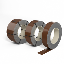 Лента оцинкованная с полимерным покрытием полиэстер (штрипс) 1,0мм RAL 8007 Олень коричневый