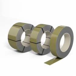 Лента оцинкованная с полимерным покрытием полиэстер (штрипс) 0,65мм RAL 1020 Оливково-жёлтый