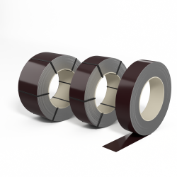 Лента оцинкованная с полимерным покрытием (штрипс) полиэстер 0,5мм RAL 3007 Чёрно-красный