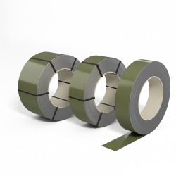 Лента оцинкованная с полимерным покрытием (штрипс) полиэстер 0,45мм RAL 6013 Тростниково-зелёный