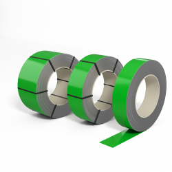 Лента оцинкованная с полимерным покрытием (штрипс) полиэстер 0,6мм RAL 6038 Люминесцентный зелёный