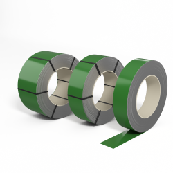 Лента оцинкованная с полимерным покрытием (штрипс) полиэстер 0,6мм RAL 6017 Майский зелёный