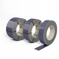 Лента оцинкованная с полимерным покрытием (штрипс) полиэстер 0,5мм RAL 4012 Перламутрово-ежевичный