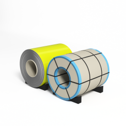 Рулон оцинкованный с полимерным покрытием полиэстер 1,0х1250мм RAL 1026 Люминесцентный жёлтый