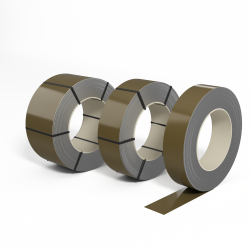 Лента оцинкованная с полимерным покрытием (штрипс) полиэстер 0,6мм RAL 7008 Серое хаки