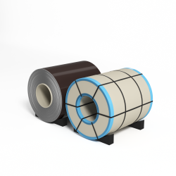 Рулон оцинкованный с полимерным покрытием полиэстер 0,55х1250мм RAL 8017 Шоколадно-коричневый