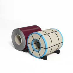 Рулон оцинкованный с полимерным покрытием полиэстер 0,65х1250мм RAL 4004 Бордово-фиолетовый