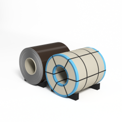 Рулон оцинкованный с полимерным покрытием полиэстер 0,65х1250мм RAL 8014 Сепия коричневый