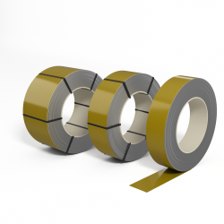 Лента оцинкованная с полимерным покрытием (штрипс) полиэстер 0,6мм RAL 1027 Карри жёлтый