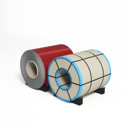 Рулон оцинкованный с полимерным покрытием полиэстер 0,4х1250мм RAL 3001 Сигнальный красный