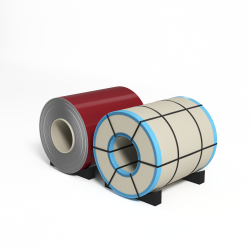 Рулон оцинкованный с полимерным покрытием полиэстер 1,0х1250мм RAL 3003 Рубиново-красный