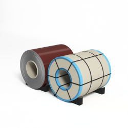 Рулон оцинкованный с полимерным покрытием полиэстер 0,4х1250мм RAL 3009 Оксид красный