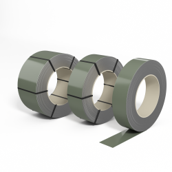 Лента оцинкованная с полимерным покрытием полиэстер (штрипс) 0,9мм RAL 7033 Цементно-серый