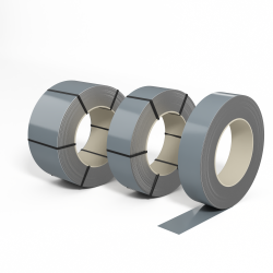 Лента оцинкованная с полимерным покрытием (штрипс) полиэстер 0,5мм RAL 7001 Серебристо-серый