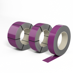 Лента оцинкованная с полимерным покрытием (штрипс) полиэстер 0,45мм RAL 4008 Сигнальный фиолетовый