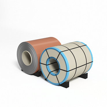 Рулон оцинкованный с полимерным покрытием полиэстер 0,7х1250мм RAL 3012 Бежево-красный