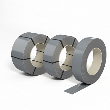 Лента оцинкованная с полимерным покрытием (штрипс) полиэстер 0,5мм RAL 7045 Телегрей 1