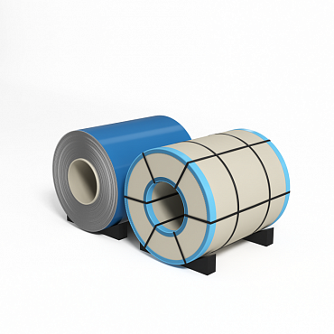 Рулон оцинкованный с полимерным покрытием полиэстер 0,7х1250мм RAL 5012 Голубой