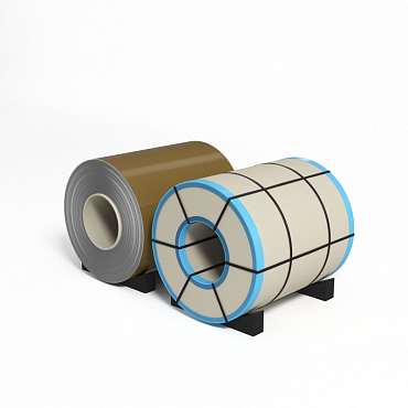 Рулон оцинкованный с полимерным покрытием полиэстер 0,65х1250мм RAL 8000 Зелёно-коричневый