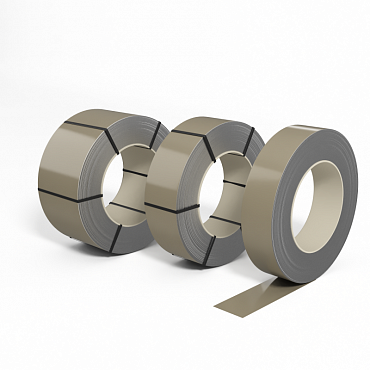 Лента оцинкованная с полимерным покрытием полиэстер (штрипс) 0,9мм RAL 1035 Перламутрово-бежевый