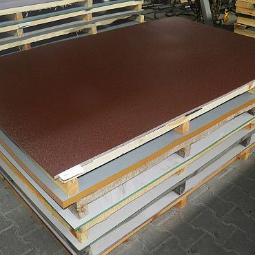 Лист оцинкованный с полимерным покрытием полиэстер 0,5х1250мм RAL 8002 Сигнальный коричневый