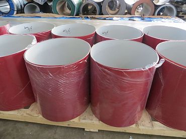 Лента оцинкованная с полимерным покрытием (штрипс) 0,8мм RAL 3028 Красный