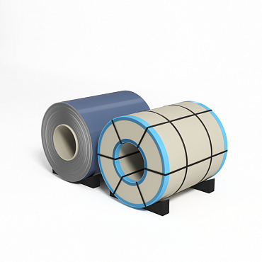 Рулон оцинкованный с полимерным покрытием полиэстер 0,45х1250мм RAL 5014 Голубино-синий