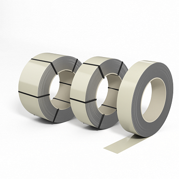 Лента оцинкованная с полимерным покрытием (штрипс) полиэстер 0,6мм RAL 1013 Жемчужно-белый