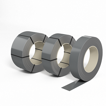 Лента оцинкованная с полимерным покрытием (штрипс) полиэстер 0,6мм RAL 9023 Перламутровый тёмно-серый