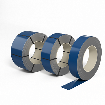 Лента оцинкованная с полимерным покрытием (штрипс) полиэстер 0,5мм RAL 5019 Капри синий
