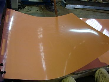 Лента оцинкованная с полимерным покрытием (штрипс) полиэстер 0,45мм RAL 8004 Медно-коричневый