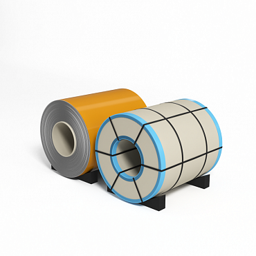 Рулон оцинкованный с полимерным покрытием полиэстер 0,55х1250мм RAL 1007 Нарциссово-жёлтый