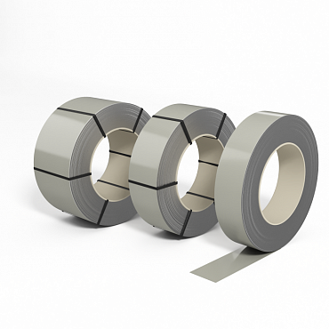 Лента оцинкованная с полимерным покрытием (штрипс) полиэстер 0,6мм RAL 7044 Серый шёлк