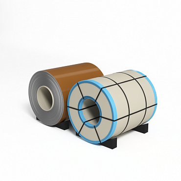 Рулон оцинкованный с полимерным покрытием полиэстер 0,55х1250мм RAL 8001 Охра коричневая