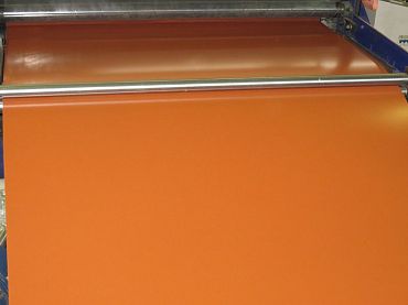 Лист оцинкованный с полимерным покрытием полиэстер 0,4x1250мм RAL 2007 Люминесцентный ярко-оранжевый