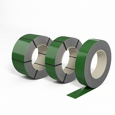 Лента оцинкованная с полимерным покрытием полиэстер (штрипс) 0,7мм RAL 6010 Травяной зелёный